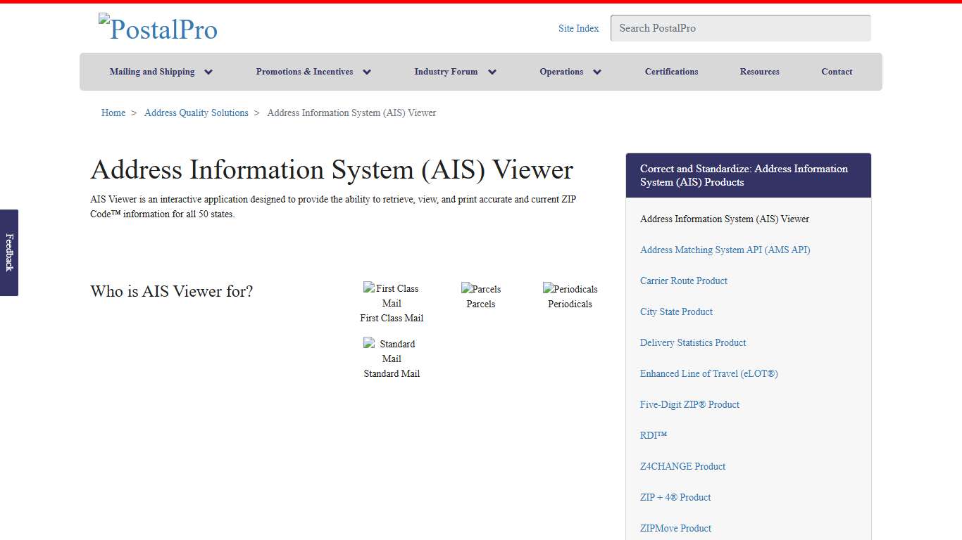 Address Information System (AIS) Viewer | PostalPro