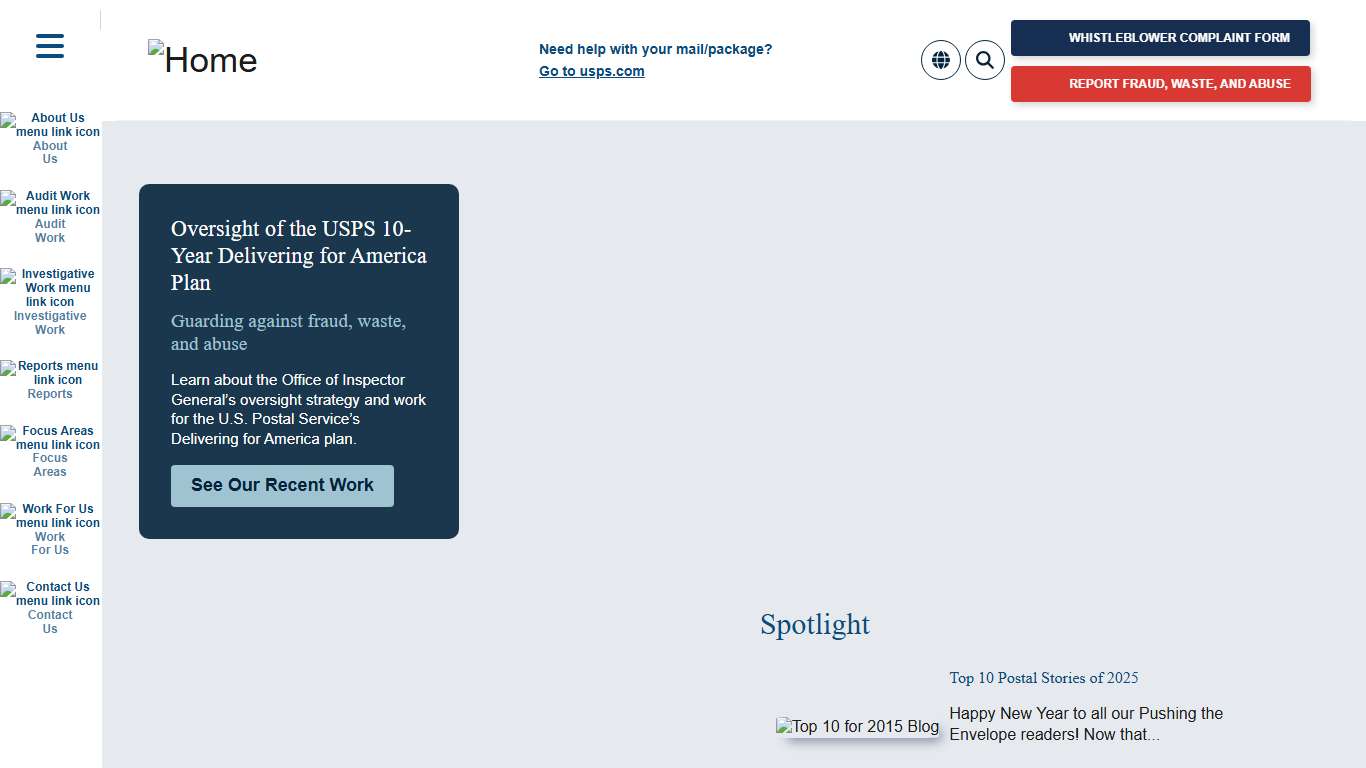 Home | Office of Inspector General OIG